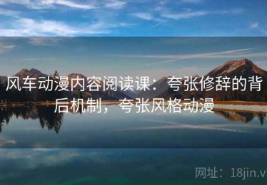 风车动漫内容阅读课：夸张修辞的背后机制，夸张风格动漫