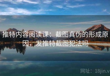 推特内容阅读课：截图真伪的形成原因，发推特截图犯法吗