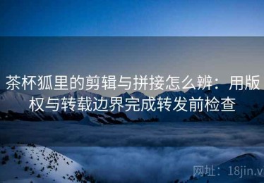 茶杯狐里的剪辑与拼接怎么辨：用版权与转载边界完成转发前检查