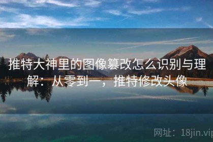 推特大神里的图像篡改怎么识别与理解：从零到一，推特修改头像