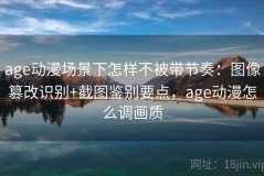 age动漫场景下怎样不被带节奏：图像篡改识别+截图鉴别要点，age动漫怎么调画质