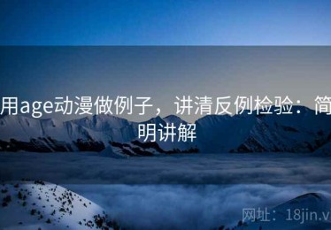 用age动漫做例子，讲清反例检验：简明讲解