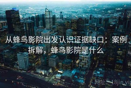 从蜂鸟影院出发认识证据缺口：案例拆解，蜂鸟影院是什么