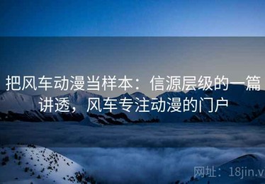把风车动漫当样本：信源层级的一篇讲透，风车专注动漫的门户