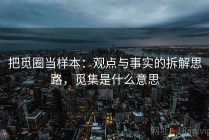 把觅圈当样本：观点与事实的拆解思路，觅集是什么意思