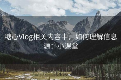 糖心Vlog相关内容中，如何理解信息源：小课堂
