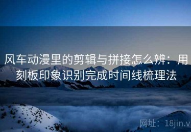 风车动漫里的剪辑与拼接怎么辨：用刻板印象识别完成时间线梳理法