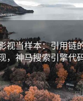 把神马影视当样本：引用链的常见表现，神马搜索引擎代码
