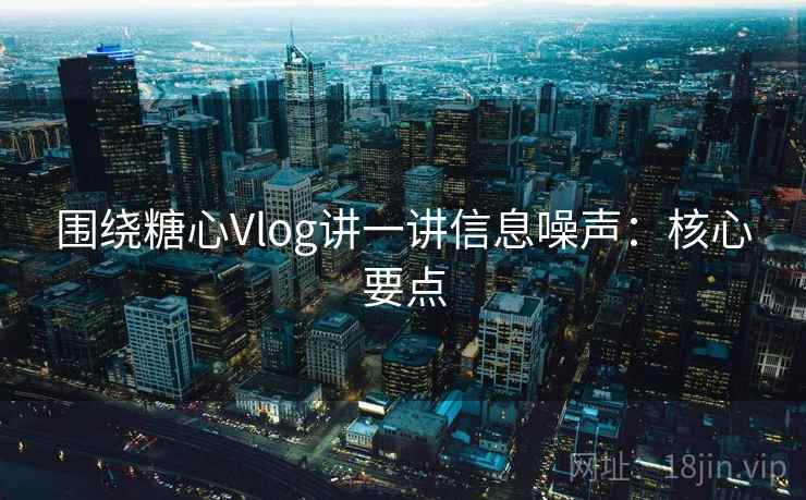 围绕糖心Vlog讲一讲信息噪声：核心要点