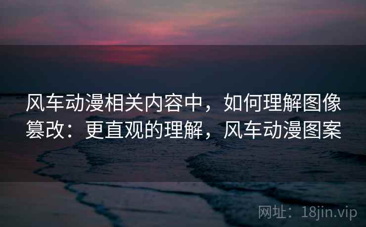 风车动漫相关内容中，如何理解图像篡改：更直观的理解，风车动漫图案
