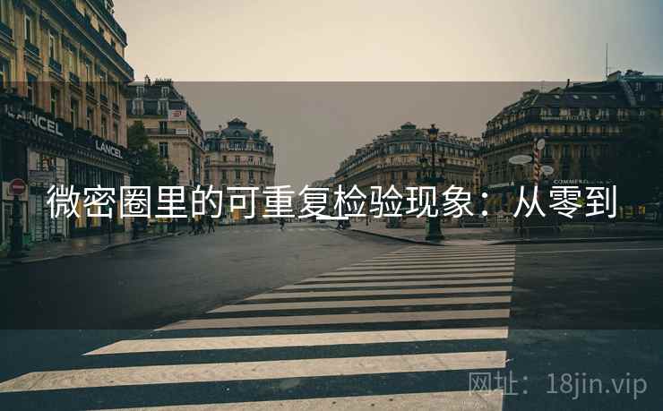 微密圈里的可重复检验现象:从零到一 微密圈里的可重复检验现象:从零到一